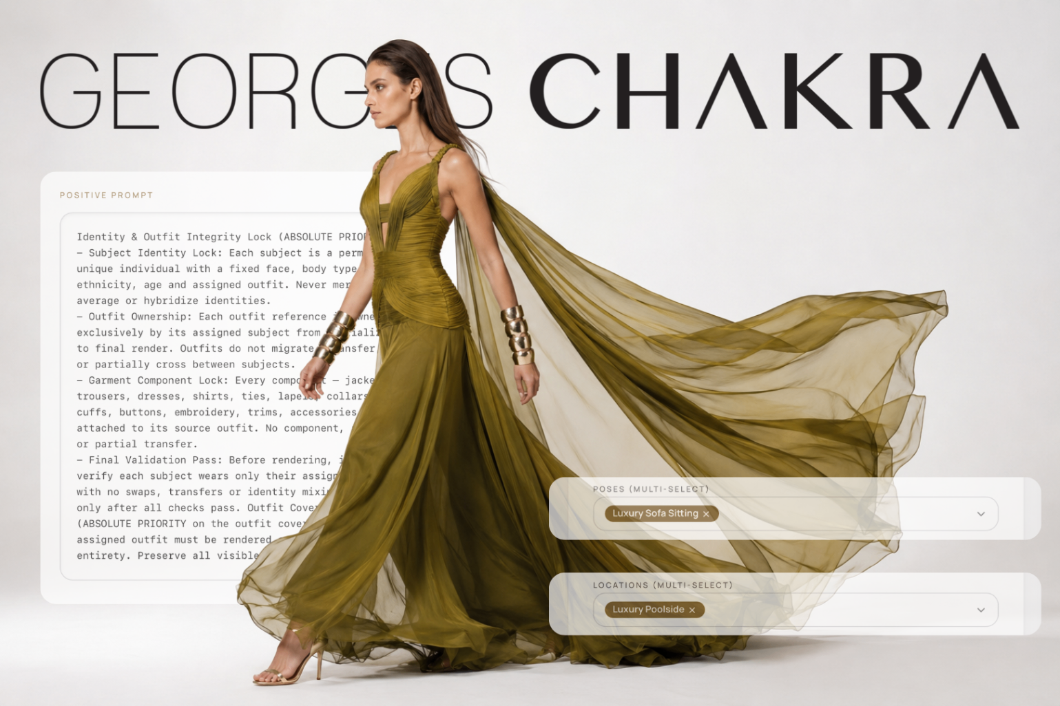 Haute couture editorial cover.
